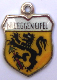 (image for) NIDEGGEN, Germany - Vintage Silver Enamel Travel Shield Charm
